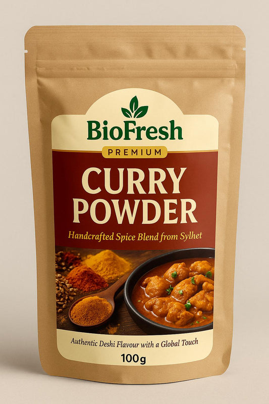 🌿 BioFresh কারি পাউডার – সুগন্ধি ও মশলার সংমিশ্রণ (১০০ গ্রাম)