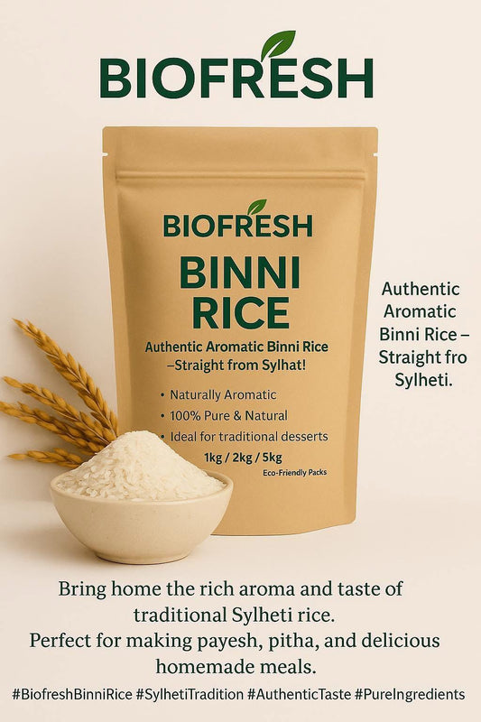 🌾 BioFresh বিন্নি চাল – সুগন্ধি ও নরম (৫০০ গ্রাম)
